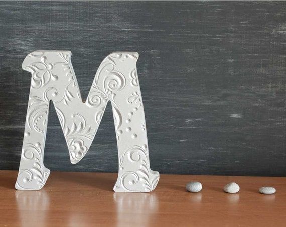 M Letter Decor Stand Up Letters Wooden, Decorative Wooden Letters For Shelves
