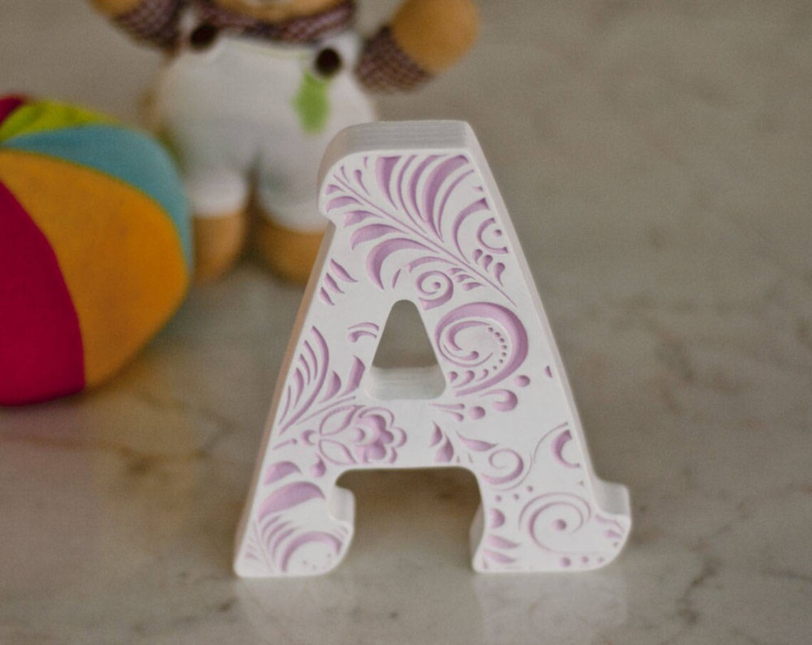 Preschool toys learning alphabet letters wooden letter A Etsy