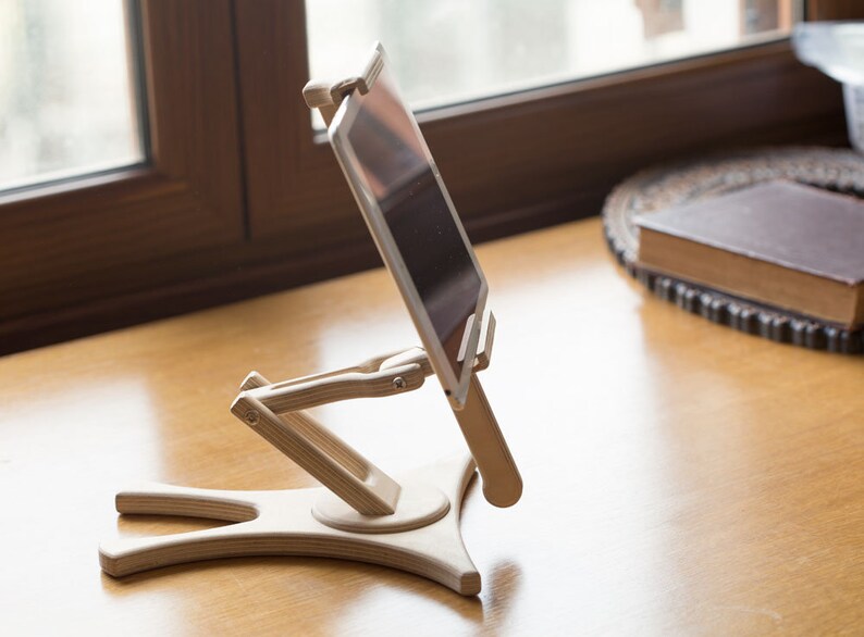 Tablet holder ipad stand kitchen tablet stand Wood regulated Etsy