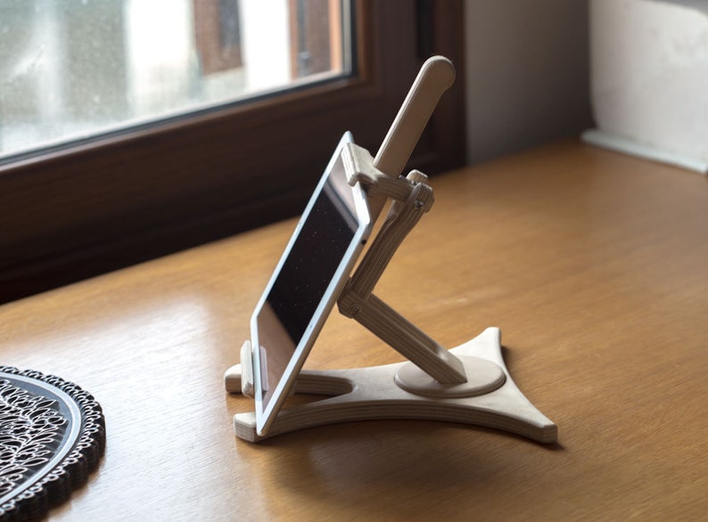 Tablet holder ipad stand kitchen tablet stand Wood regulated Etsy