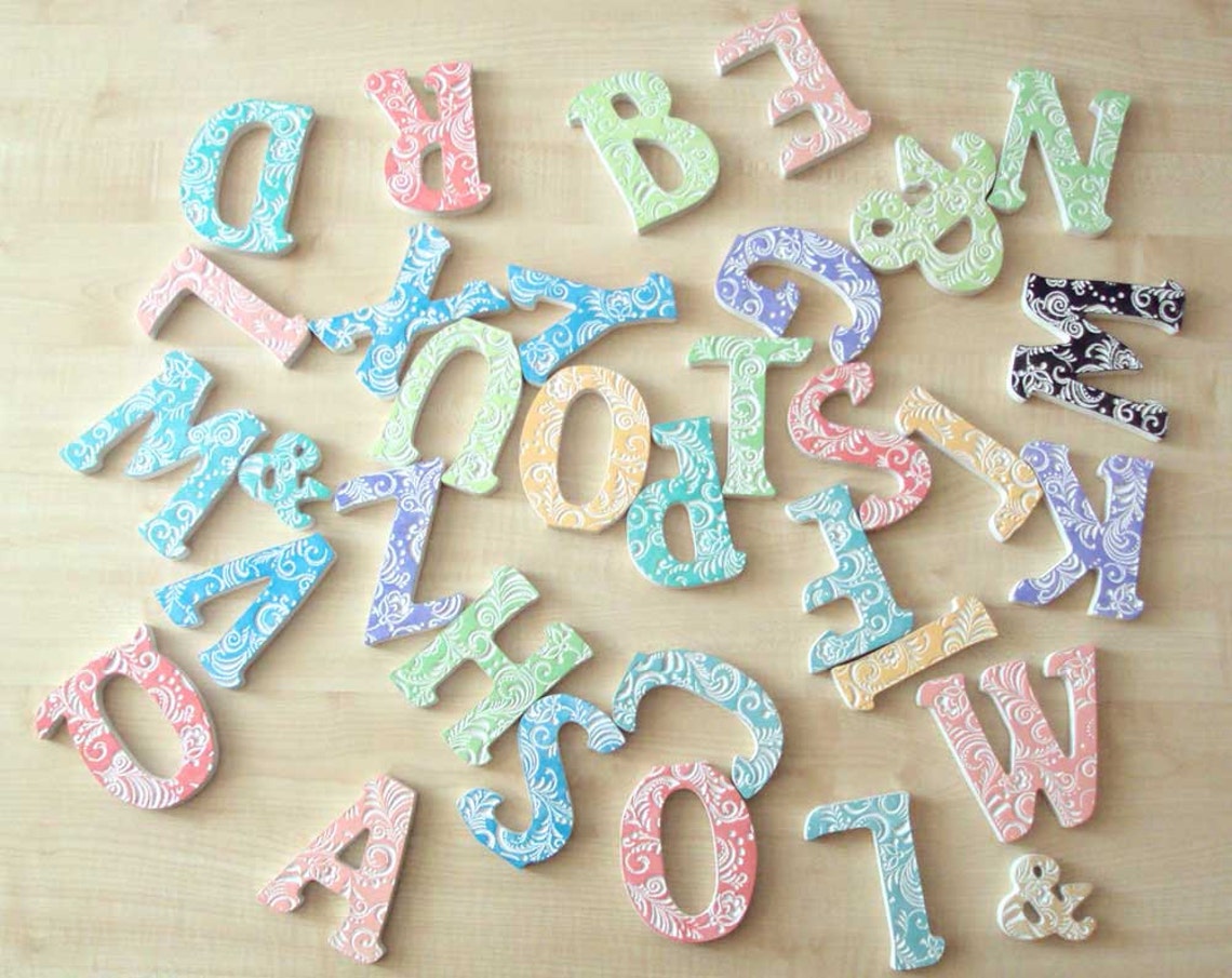 Wood Block Lettering Art Wedding Letter Fancy Letter Wooden Etsy