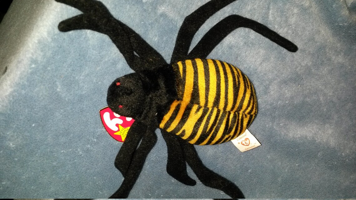 1996 TY Spinner Beanie Baby spider made with PE pellets | Etsy