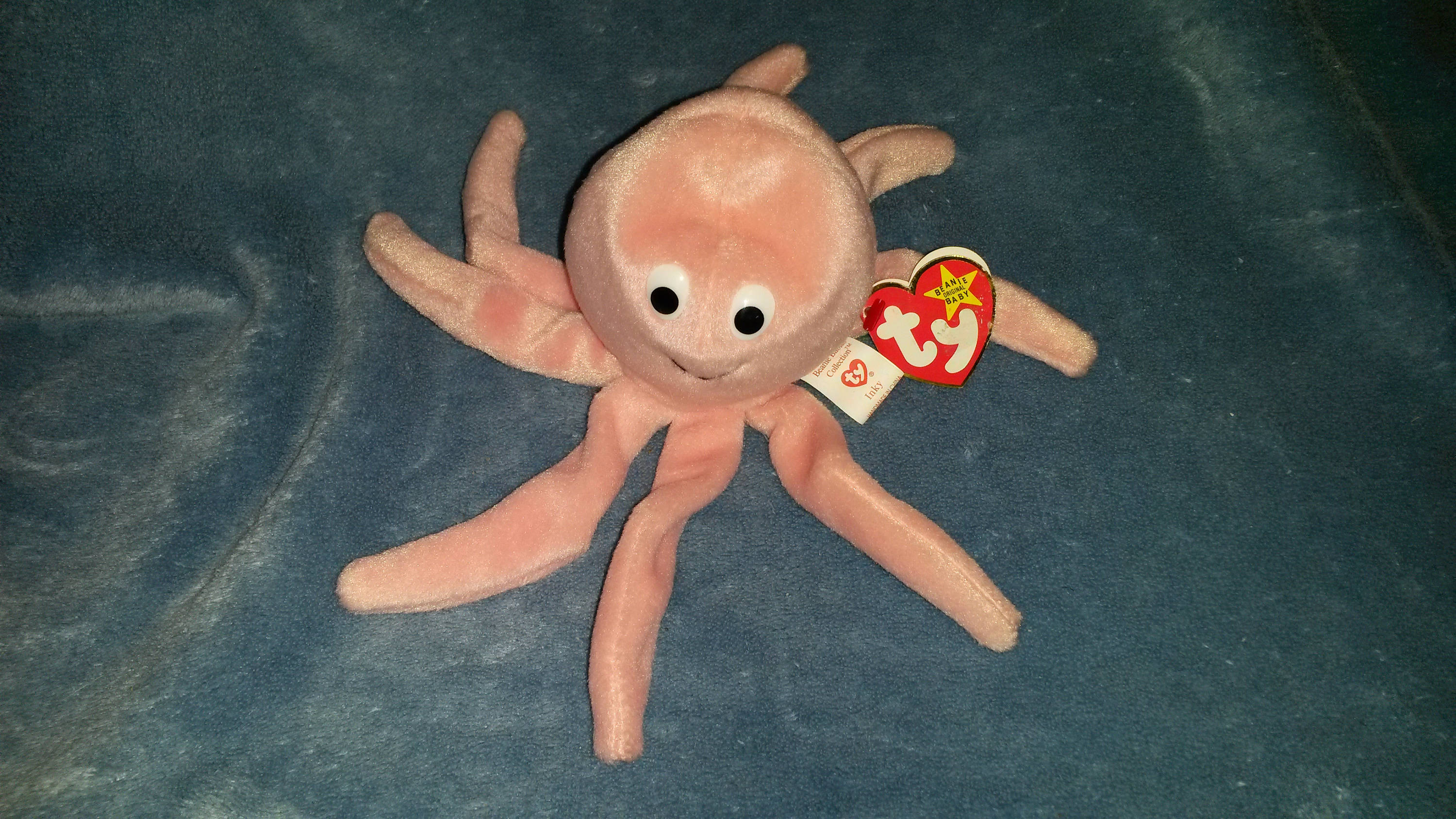 1993 TY Inky Beanie Baby Octopus made with PVC pellets Etsy