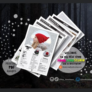 Crochet Pixie Hat Pattern, DIY Christmas Gnome Hat Pattern, Funny Hat Pattern, Slouchy Hat Pattern, Elf Pattern, Raised Top Hat Pattern image 4