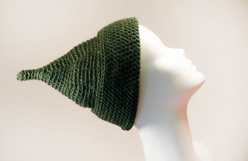 Crochet Pixie Hat Pattern, DIY Christmas Gnome Hat Pattern, Funny Hat Pattern, Slouchy Hat Pattern, Elf Pattern, Raised Top Hat Pattern image 11