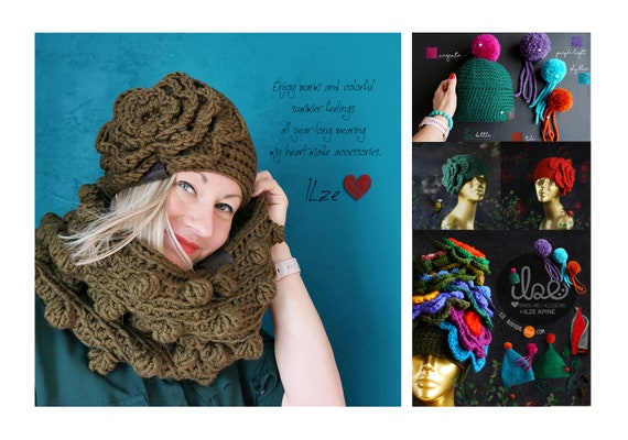 Womens Flower Hat And Scarf Knitting Patterns