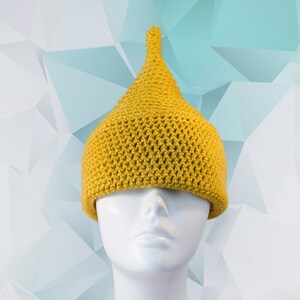 Crochet Pixie Hat Pattern, DIY Christmas Gnome Hat Pattern, Funny Hat Pattern, Slouchy Hat Pattern, Elf Pattern, Raised Top Hat Pattern image 9