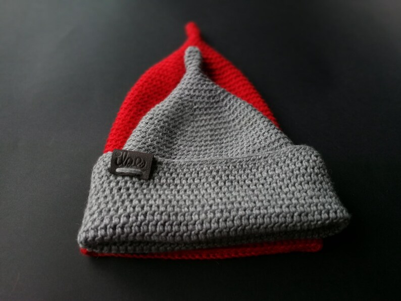 Crochet Pixie Hat Pattern, DIY Christmas Gnome Hat Pattern, Funny Hat Pattern, Slouchy Hat Pattern, Elf Pattern, Raised Top Hat Pattern image 18