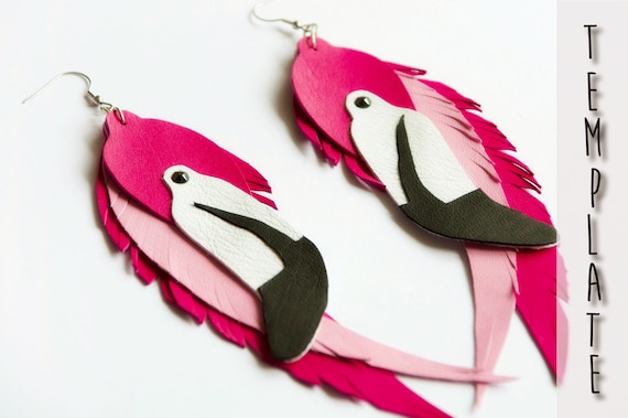 Download Flamingo earrings DIY Cricut SVG design tropical party | Etsy