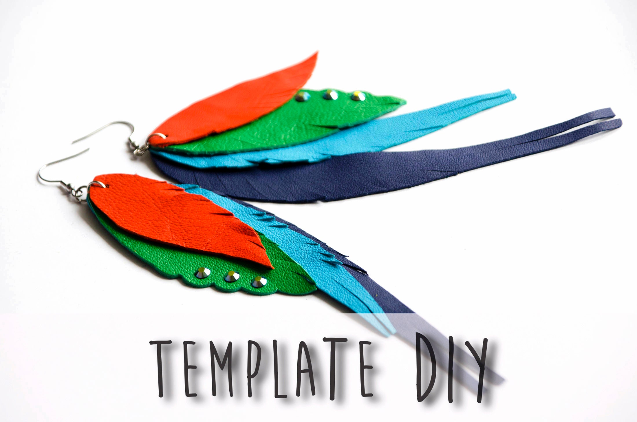 Download Leather feather cut out SVG earrings diy earrings template ...