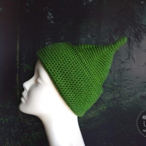 Crochet Pixie Hat Pattern, DIY Christmas Gnome Hat Pattern, Funny Hat Pattern, Slouchy Hat Pattern, Elf Pattern, Raised Top Hat Pattern image 13