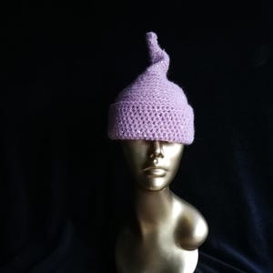 Gebreide puntige kaboutermuts met glitters of effen | Beanie Fairy & Elf | Baby, peuter, volwassen kinderen | Handgemaakte alpaca merinohoed afbeelding 11