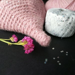 Gebreide puntige kaboutermuts met glitters of effen | Beanie Fairy & Elf | Baby, peuter, volwassen kinderen | Handgemaakte alpaca merinohoed afbeelding 10