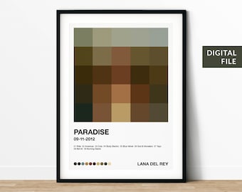 Lana Del Rey Paradise Album Art Stampabile Scarica Digital Wall Art Home Decor Music Art 5x5 Pixel Art