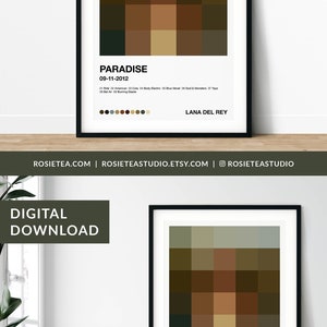 Lana Del Rey Paradise Album Art Printable Download Digital Wall Art Home Decor Music Art 5x5 Pixel Art image 10