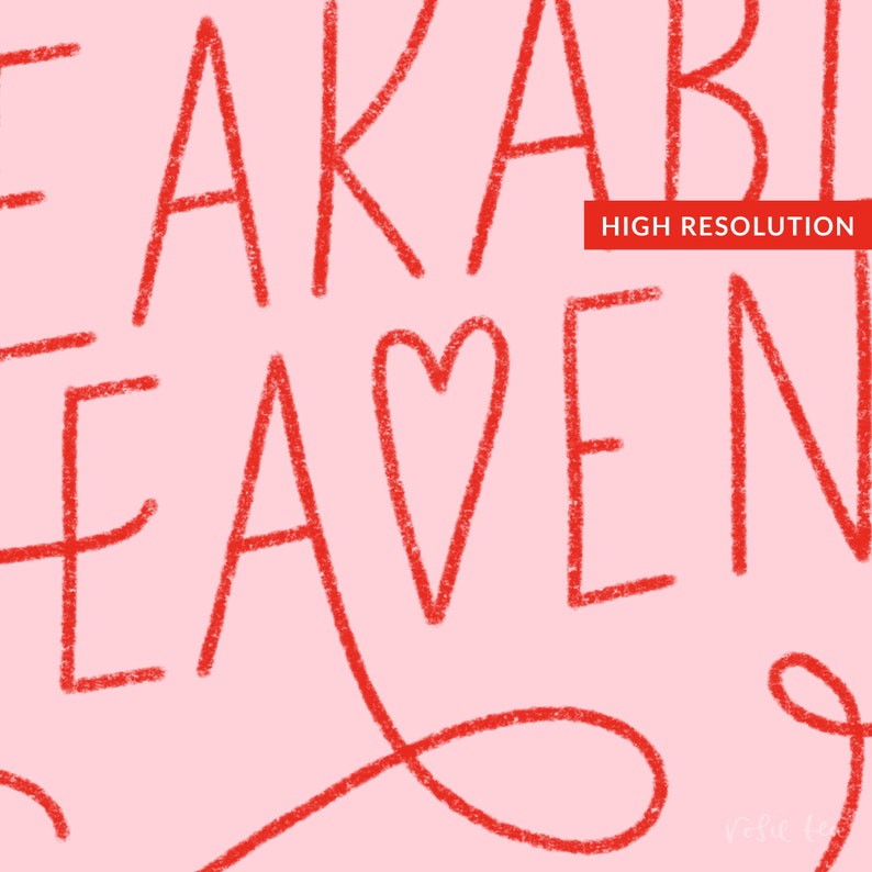Cruel Summer, Taylor Swift Poster Breakable Heaven Swiftie, Downloadable Print, Hand Lettered Typography Wall Art image 5