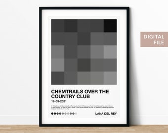 Lana Del Rey Chemtrails Over The Country Club Album Art Printable Download Digital Wall Art Home Decor Music Art 5x5 Pixel Art