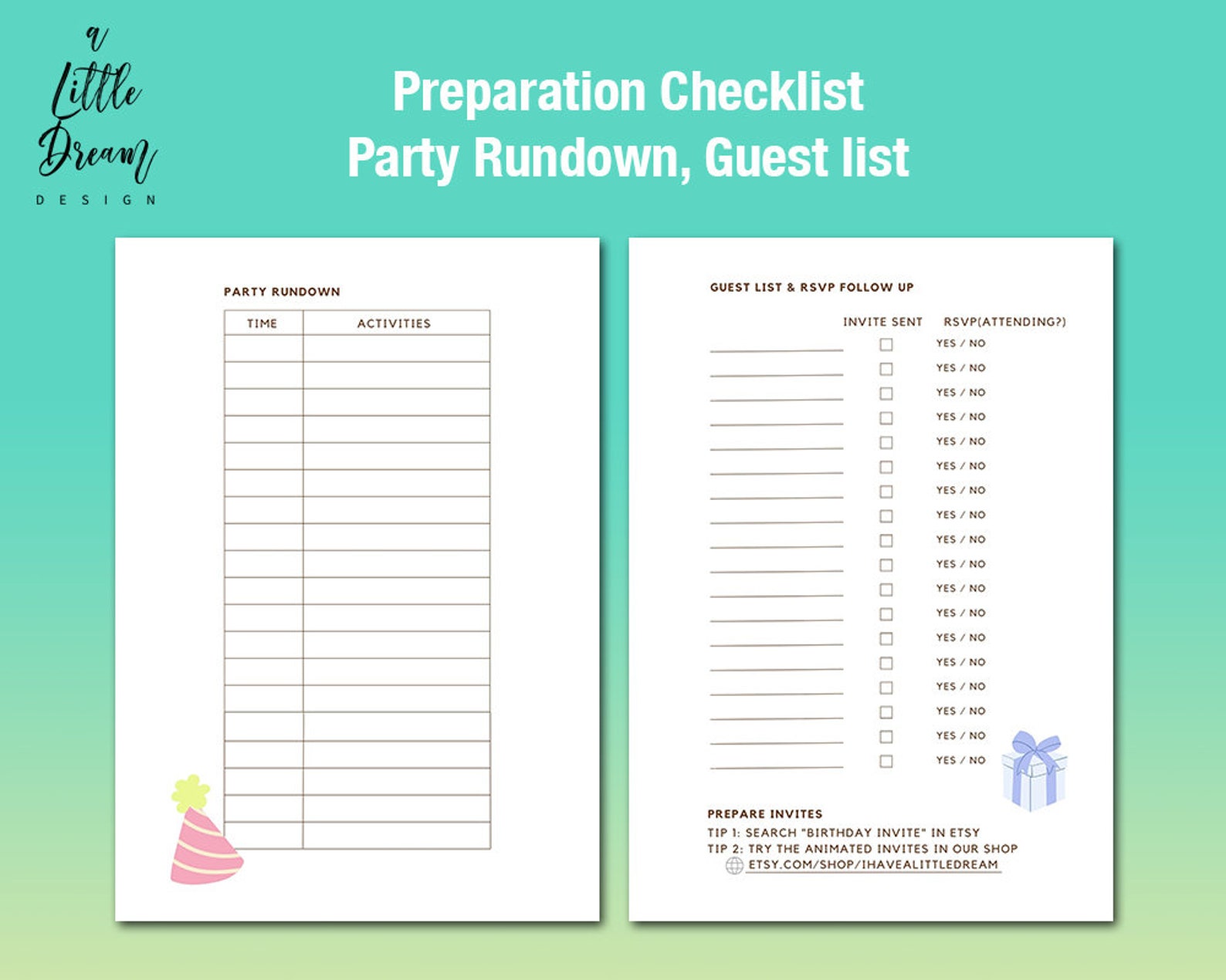 Birthday Party Planner Printable Birthday Budget Planner PDF Digital ...
