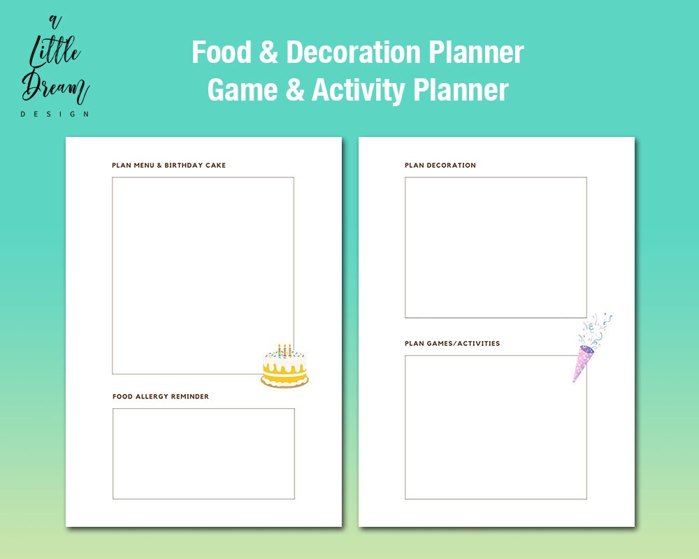 Birthday Party Planner Printable Birthday Budget Planner PDF Digital ...
