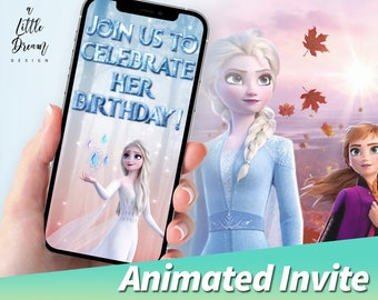 Invitation de fête d'anniversaire Invitation animée Invitation d'anniversaire Vidéo Invitation d'anniversaire numérique