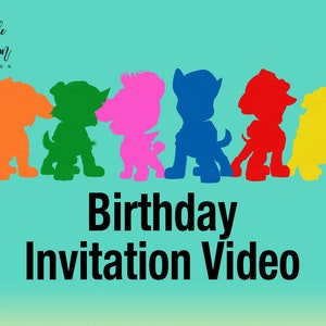 Puppy Birthday Party Einladung Animierte Puppy Invite Geburtstagseinladung Puppy Video Digital Birthday Invite Puppy