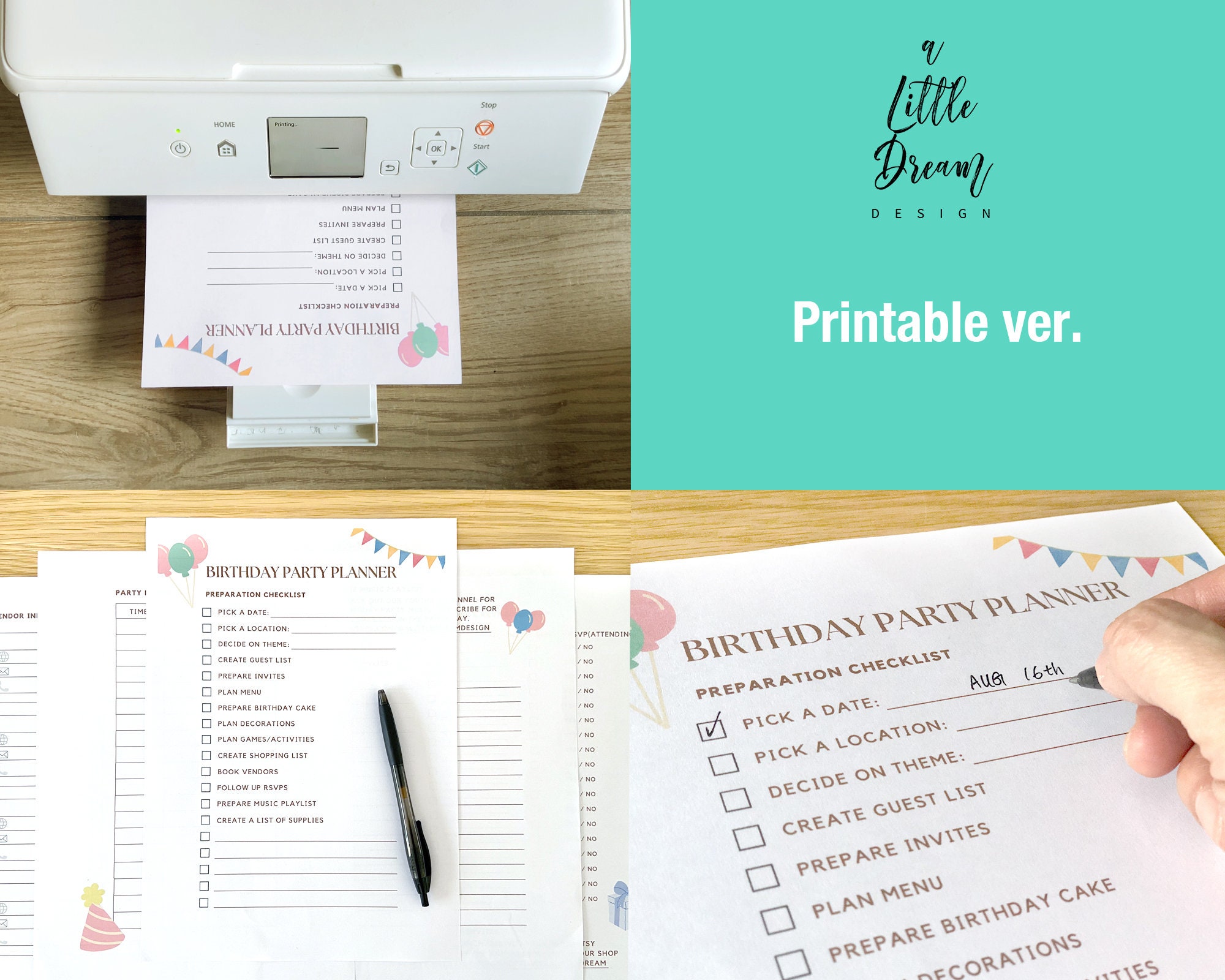 Birthday Party Planner Printable Birthday Budget Planner PDF Digital ...