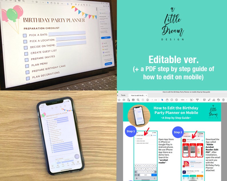 Birthday Party Planner Printable Birthday Budget Planner PDF Digital ...