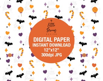 Halloween Wrapping Paper Gift Halloween Digital Paper Scrapbook Halloween Paper Home Decor Halloween Wallpaper Pattern Seamless Halloween