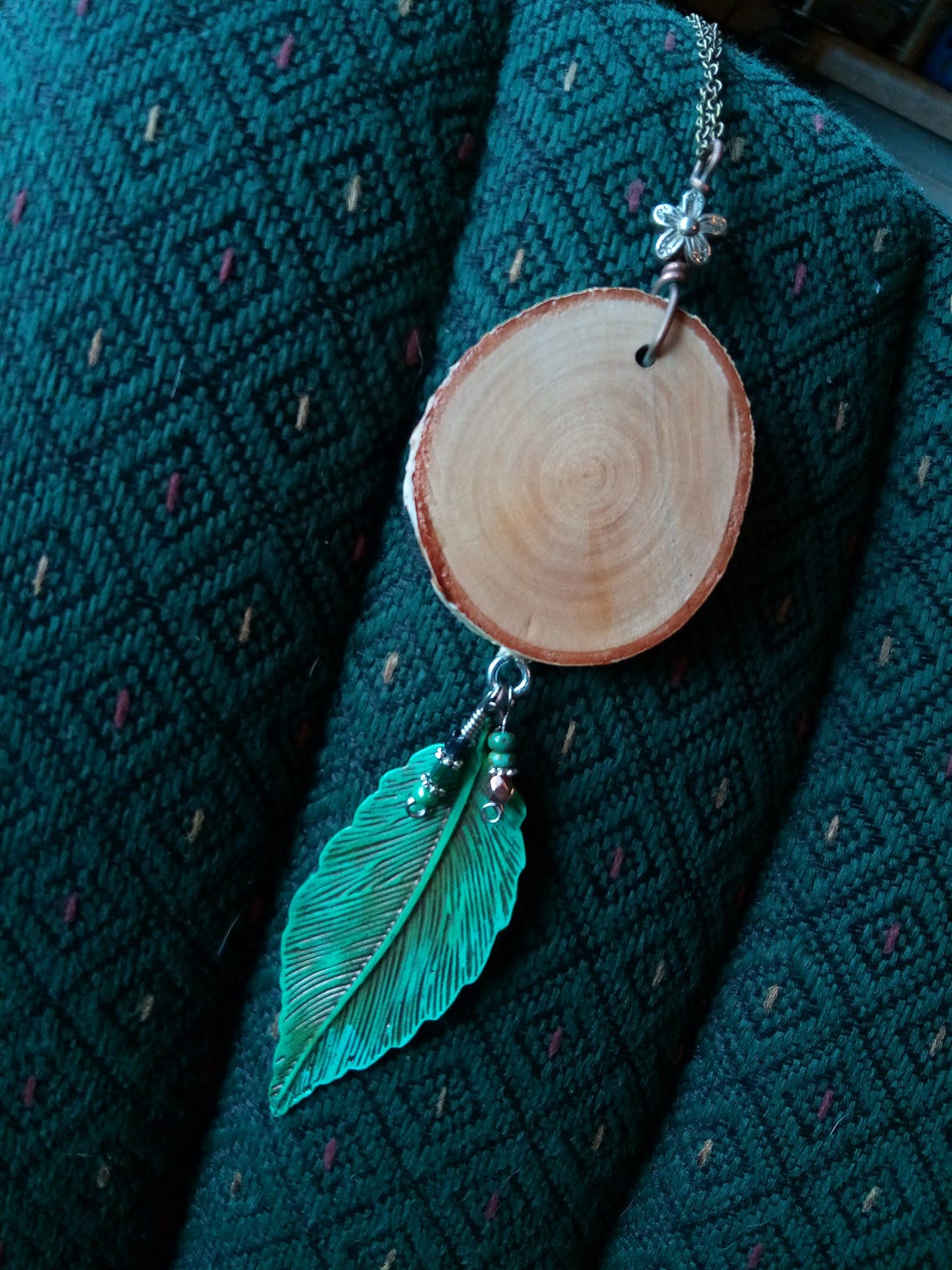 Natural Wood Aromatherapy Jewelry Necklace Boho Hippie Unique Etsy