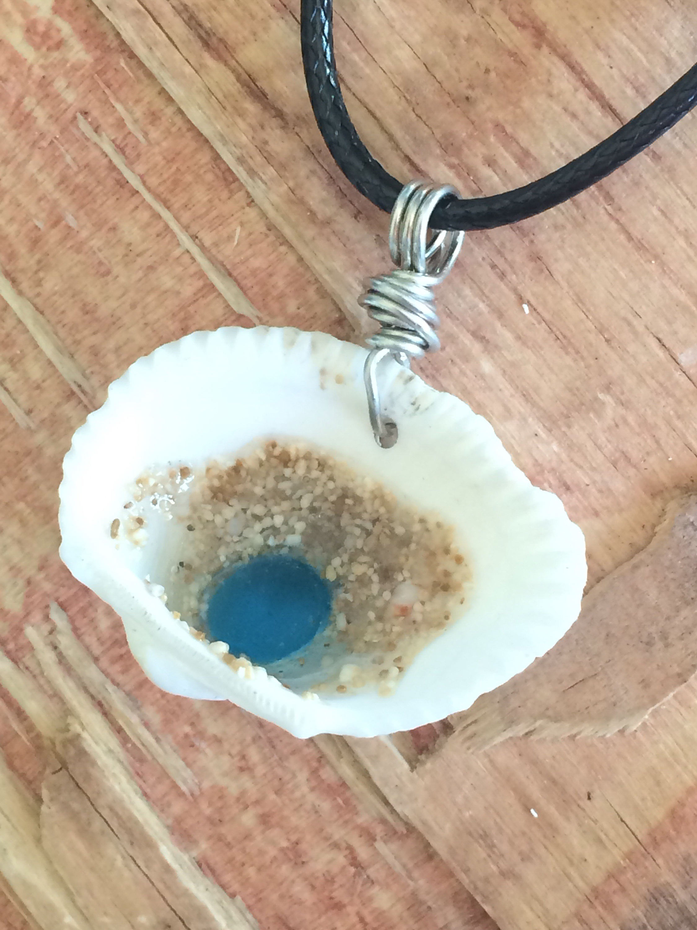 Sea Glass Jewelry Necklace Bright Blue Surf Tumbled Hawaiian | Etsy