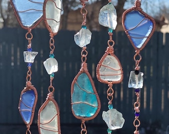 Sea Glass Suncatcher Single Strand