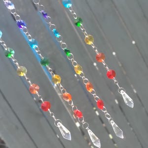 Boho Chakra Crystal Suncatcher: Rainbow Prism Window Decor