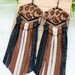 Scallop Spring Green Genuine Leather Wood Arch Earrings, Boho Inspired ...