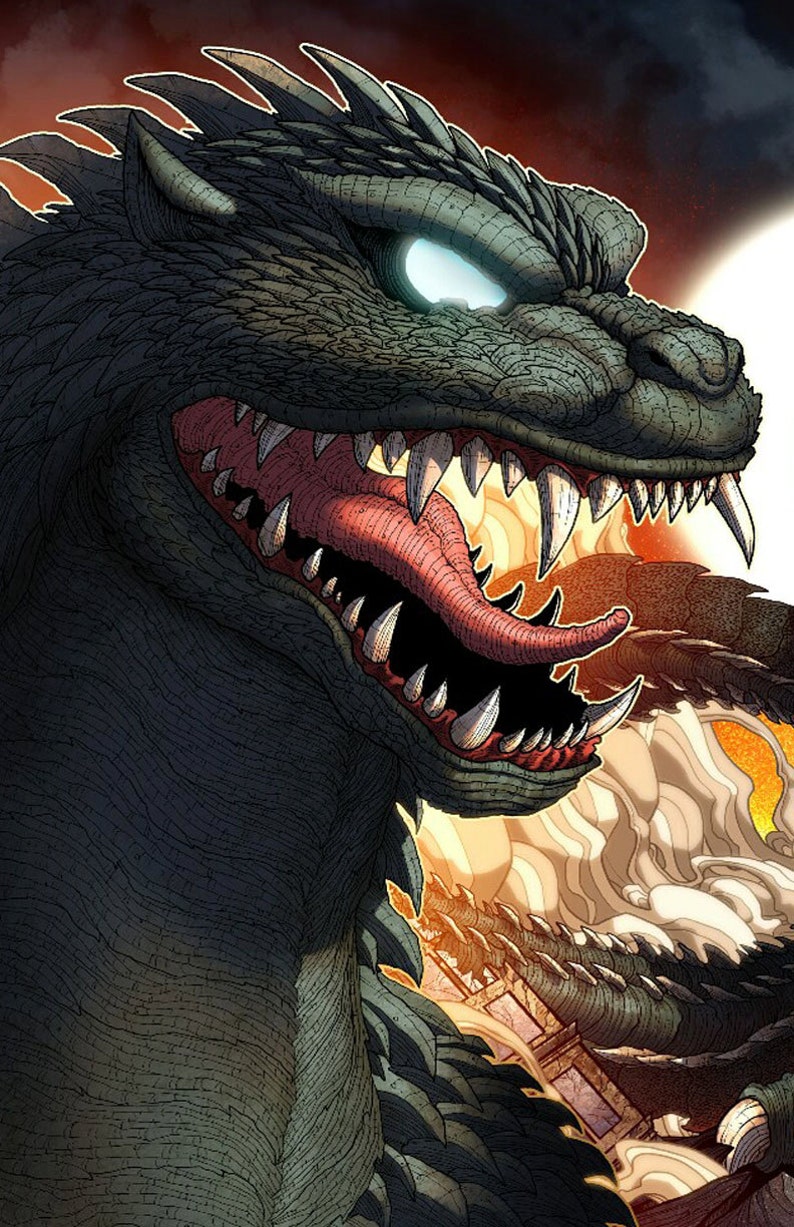 Nightmare Godzilla 2000 2Piece Print 2 11x17 Prints Etsy