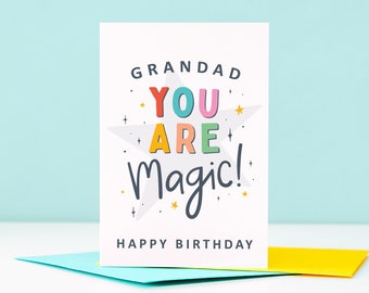 Magic Grandad Birthday Card / Birthday Card Grandad / Grandad Card / Grandpa / Personalised card for Grandad