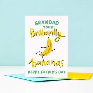 Funny Fathers Day Card for Grandad / Funny Fathers Day Card / Bananas Grandad / Grandpa / Gramps image 1