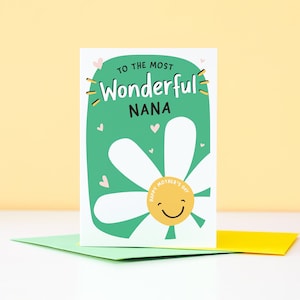 Wonderful Nana Mothers Day Card / Mothers Day Card Nana / for Nana / Card for Grandma / Flower / Daisy image 1