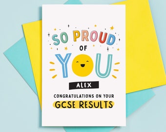 Personalised GCSE Results Card / gcse card / gcse card daughter / gcse card son / gcse exam congratulations