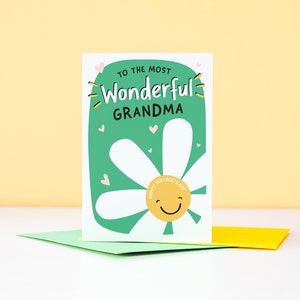 Wonderful Nana Mothers Day Card / Mothers Day Card Nana / for Nana / Card for Grandma / Flower / Daisy image 2