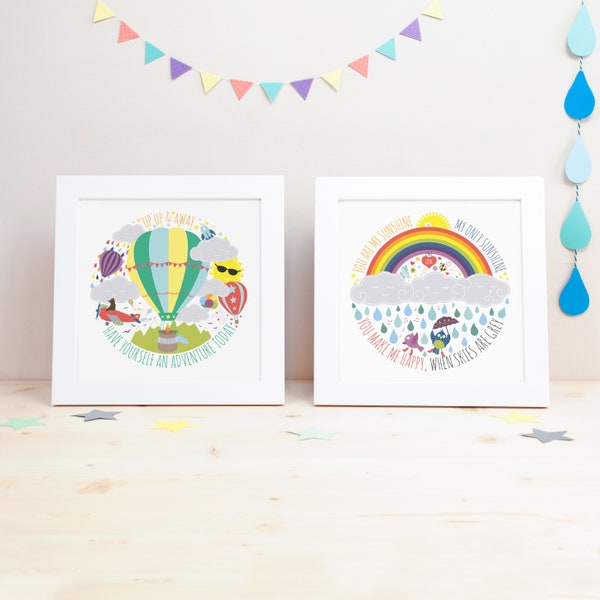 Nursery Print Set / Kids Print Set / Nursery art / kids wall art / Kids Prints / Kids room decor / Adventure Prints