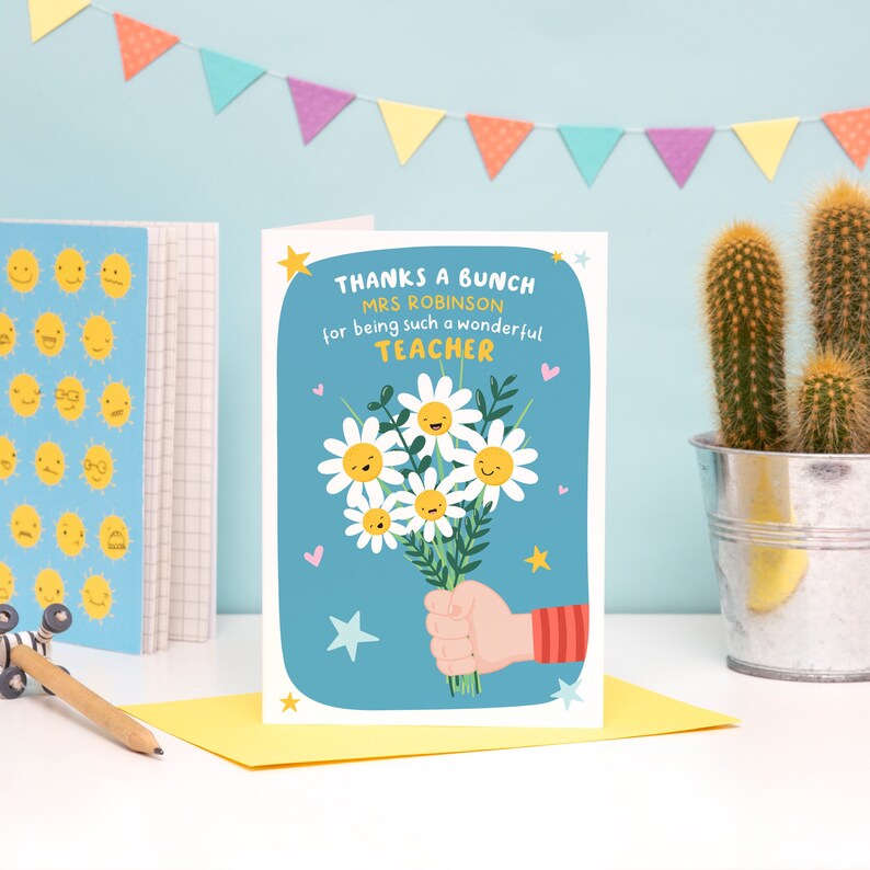 Teaching Assistant Thank You Card / Thank You Card Teaching Assistant / Thank You Teacher Card / Thanks A Bunch image 2