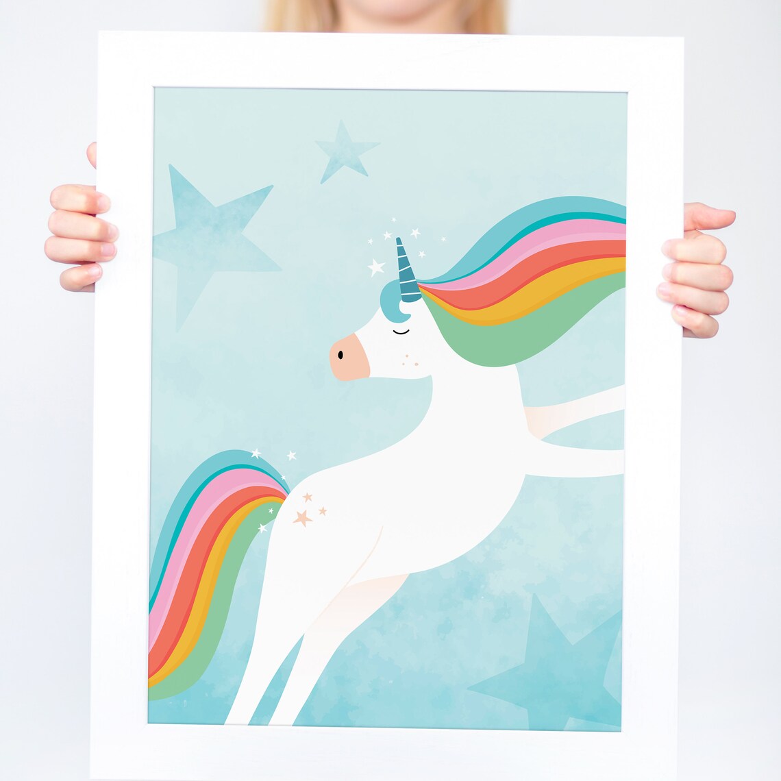 Rainbow Unicorn Print / Unicorn Printable Wall Art / Girls - Etsy