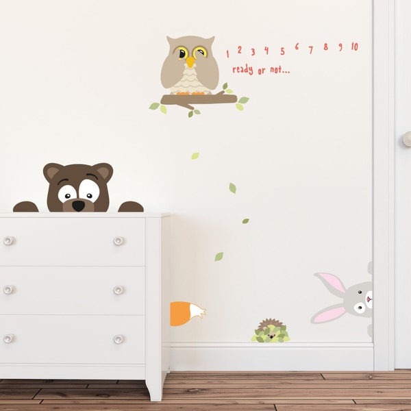 Animal Wall Decals // Nursery Wall Stickers // Childrens Wall Decals // Kids Wall Stickers // Nursery Decor