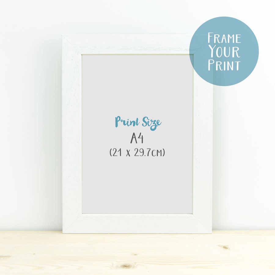 Frame Your A4 Print White Wood From Frame Your A4 Print White Wood From Maciedotdoodles On Studio