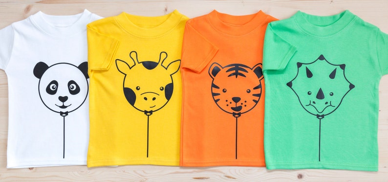Tiger Balloon Toddler Tshirt / Birthday Tshirt / Kids Tshirt / Tiger Tshirt / Birthday Gift Boy / Birthday Top / Personalised Tshirt image 4