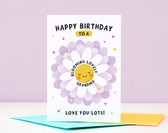 Blooming Lovely Grandma Birthday Card / Personalised Grandma Birthday Card / Gran Birthday Card / Birthday Card Nana