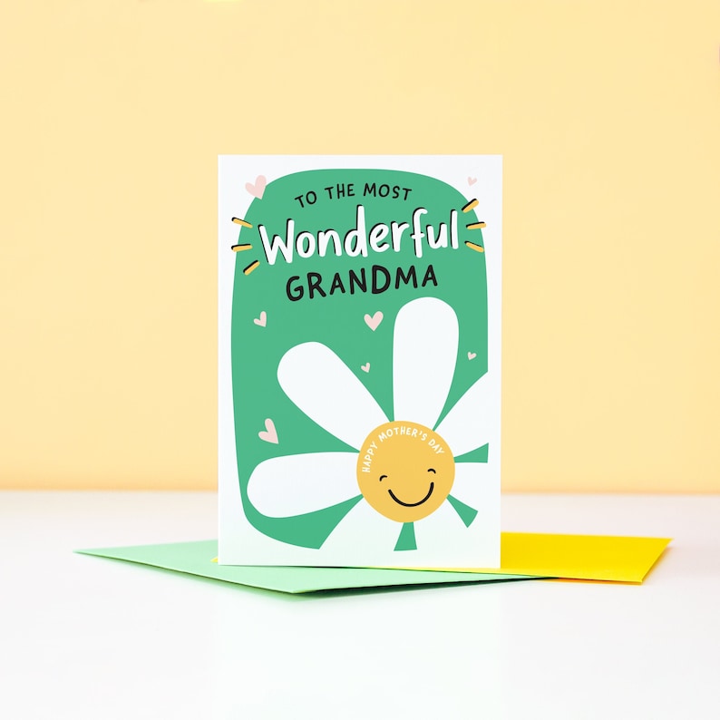 Wonderful Nana Mothers Day Card / Mothers Day Card Nana / for Nana / Card for Grandma / Flower / Daisy image 2
