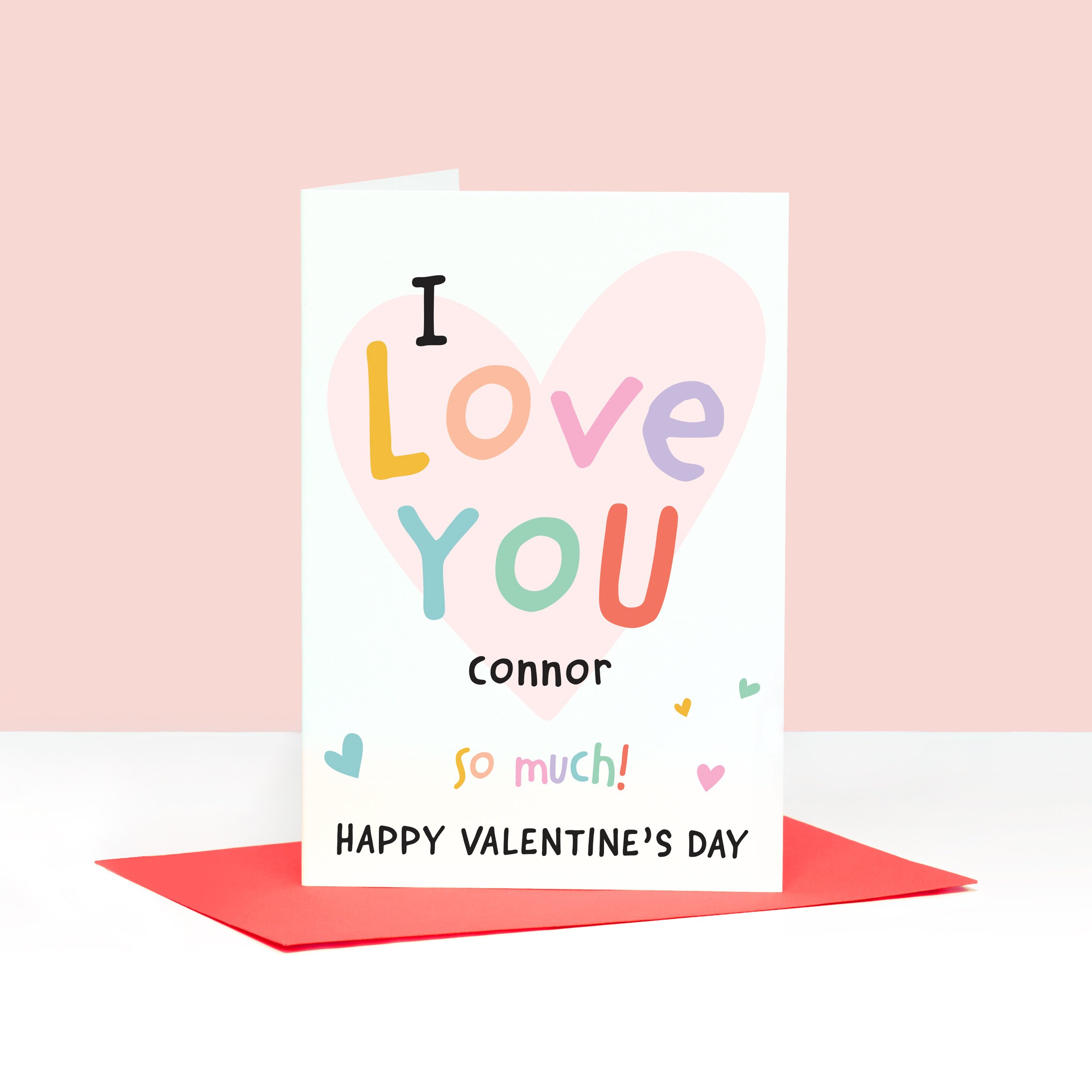 Personalised I Love You Valentines Card / Valentines Card for Etsy UK