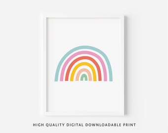 Colourful Rainbow Print - Digital Download - Printable