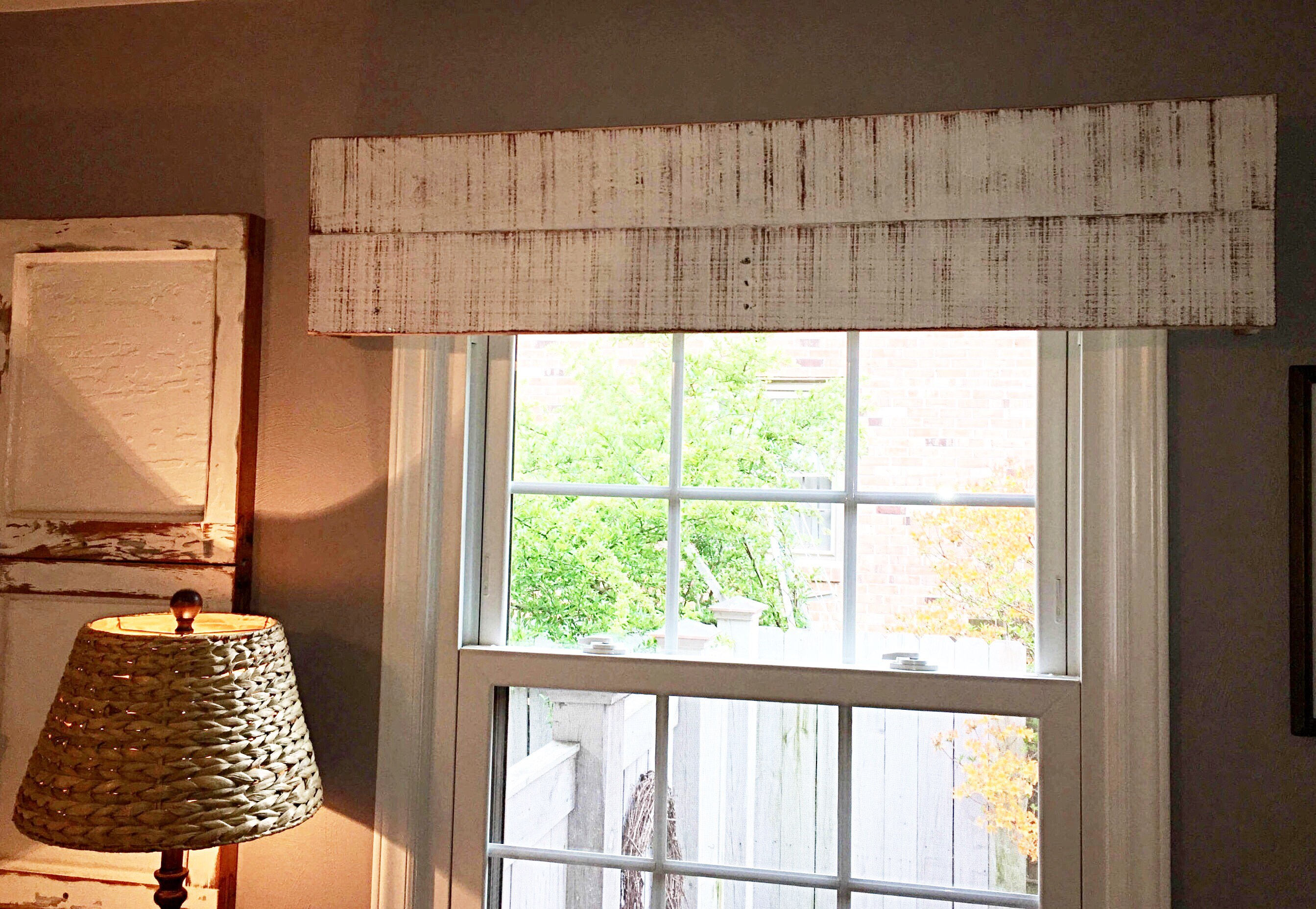 Wood Cornices//Custom Window Treatment//Joanna Gaines//Rustic Etsy